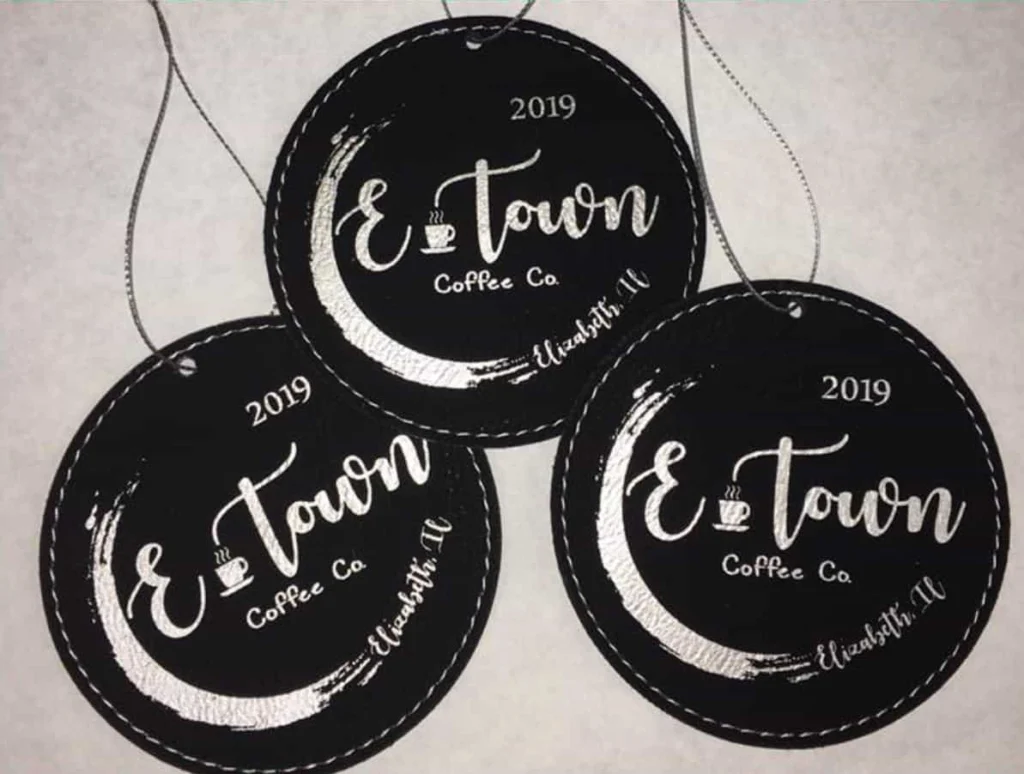 BLACK LEATHER ORNAMENT